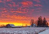 Farm Snowscape At Sunrise_21164